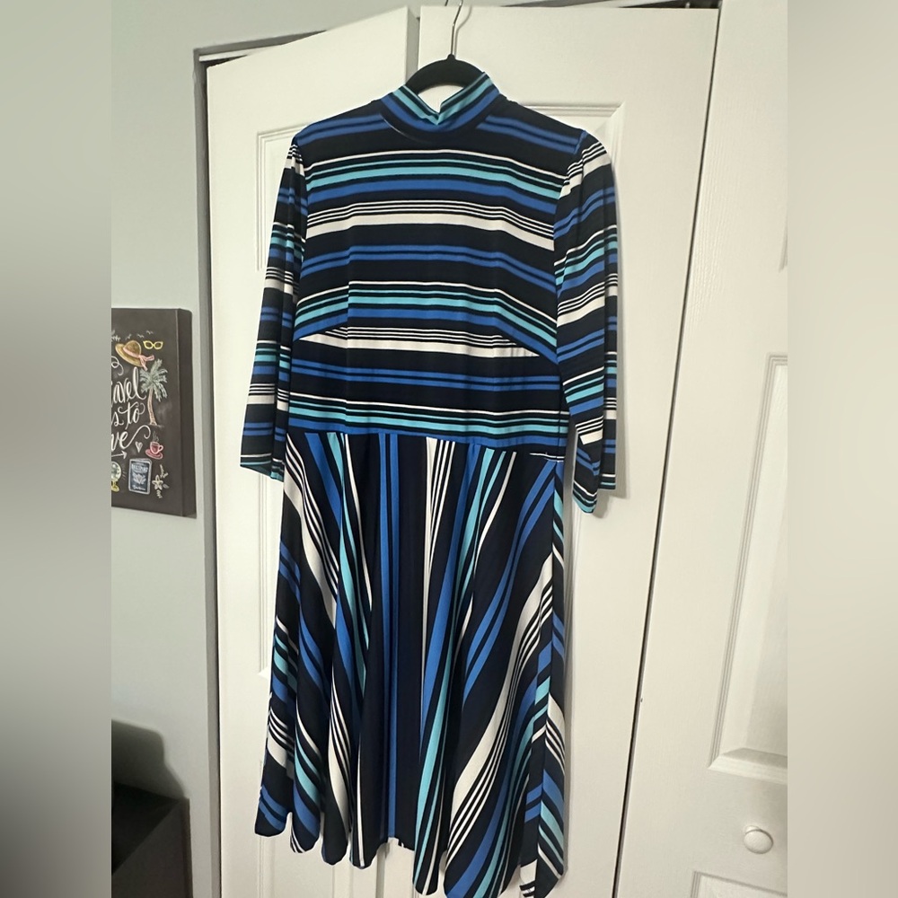 Eloqii A-Line Dress Neck Jersey Dress - 14